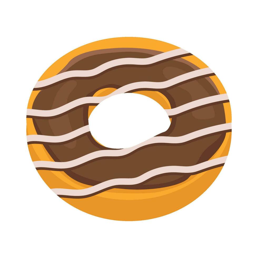 donut glazed sweet illustration vector