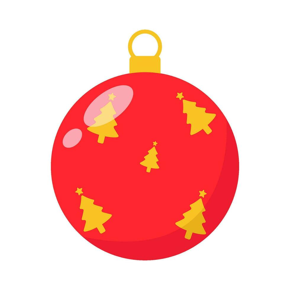 christmas tree in christmas ball decoration illustration vector