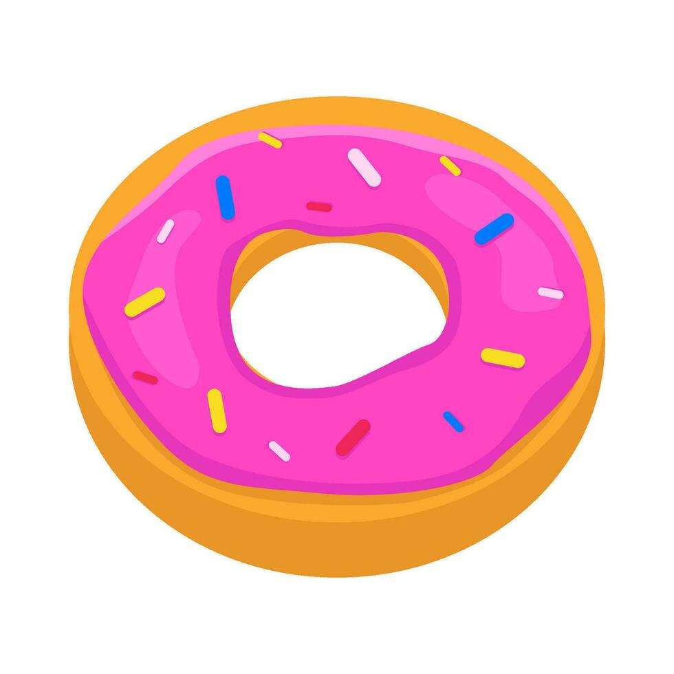 donut glazed sweet dessert illustration vector