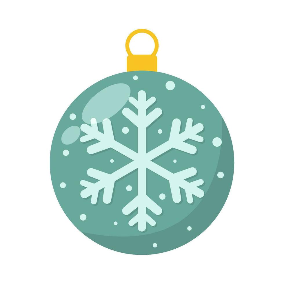 copo de nieve en Navidad pelota decoración ilustración vector