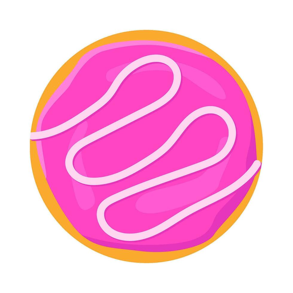 donut glazed sweet dessert illustration vector