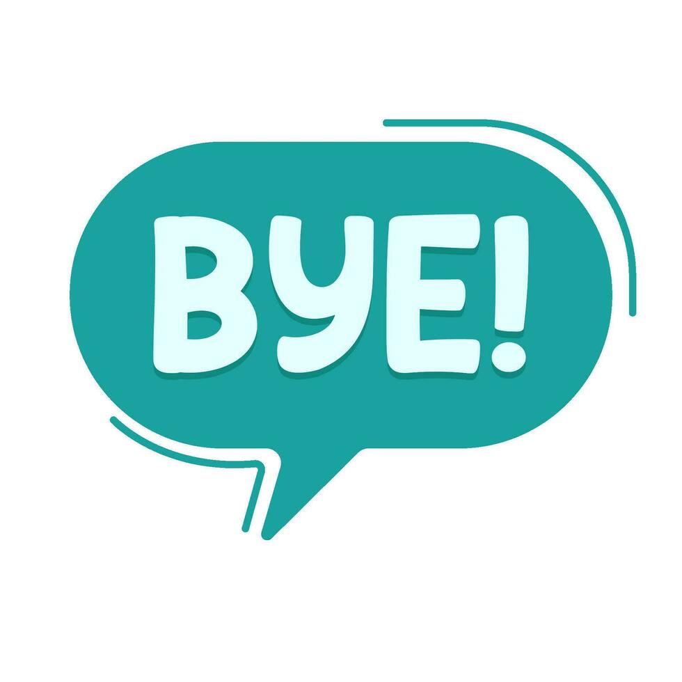 speech bubble bye communication illustration vector