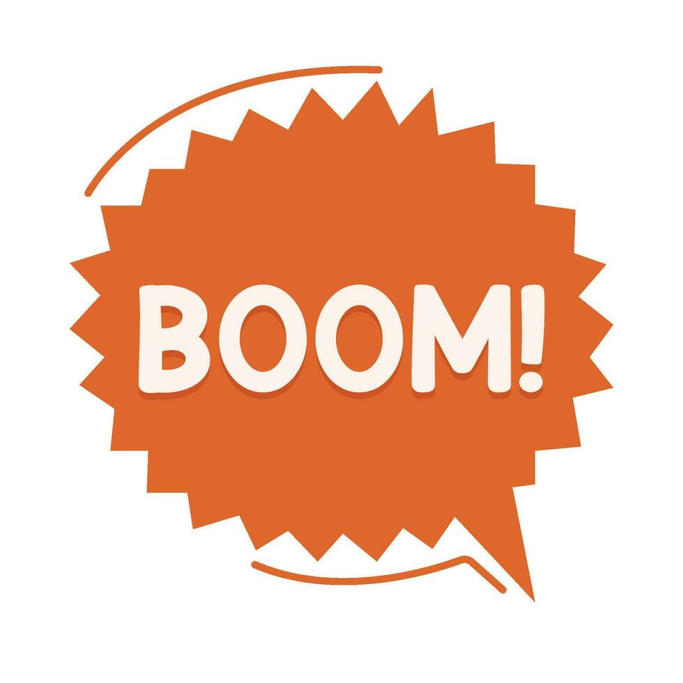 comic speech bubble boom  communication illustration vector