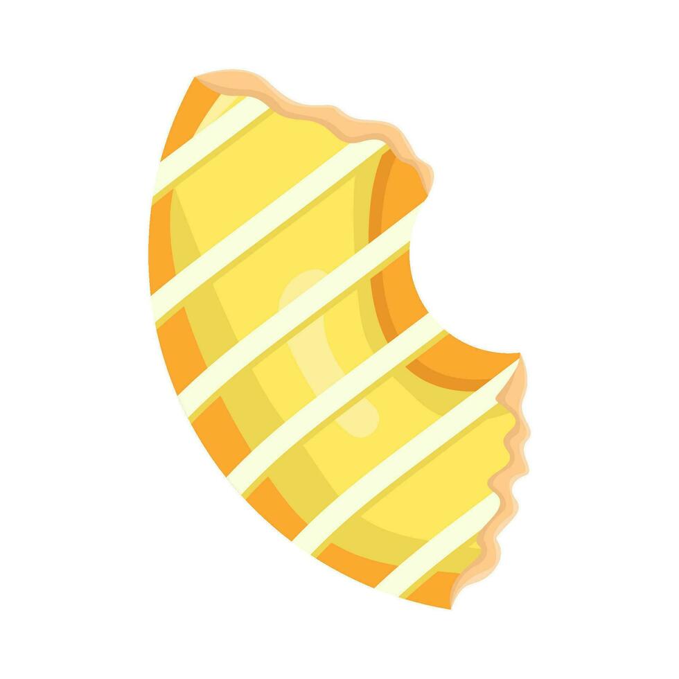 donut glazed sweet bite illustration vector