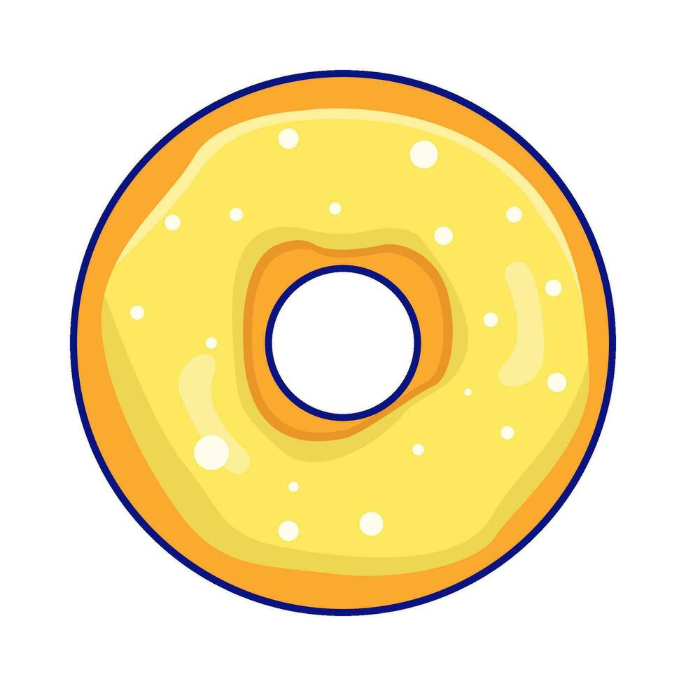 donut glazed sweet dessert illustration vector