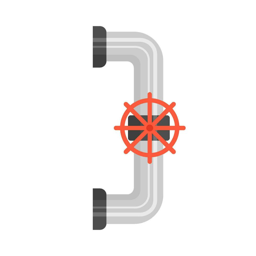 tubo agua con direccion rueda ilustración vector