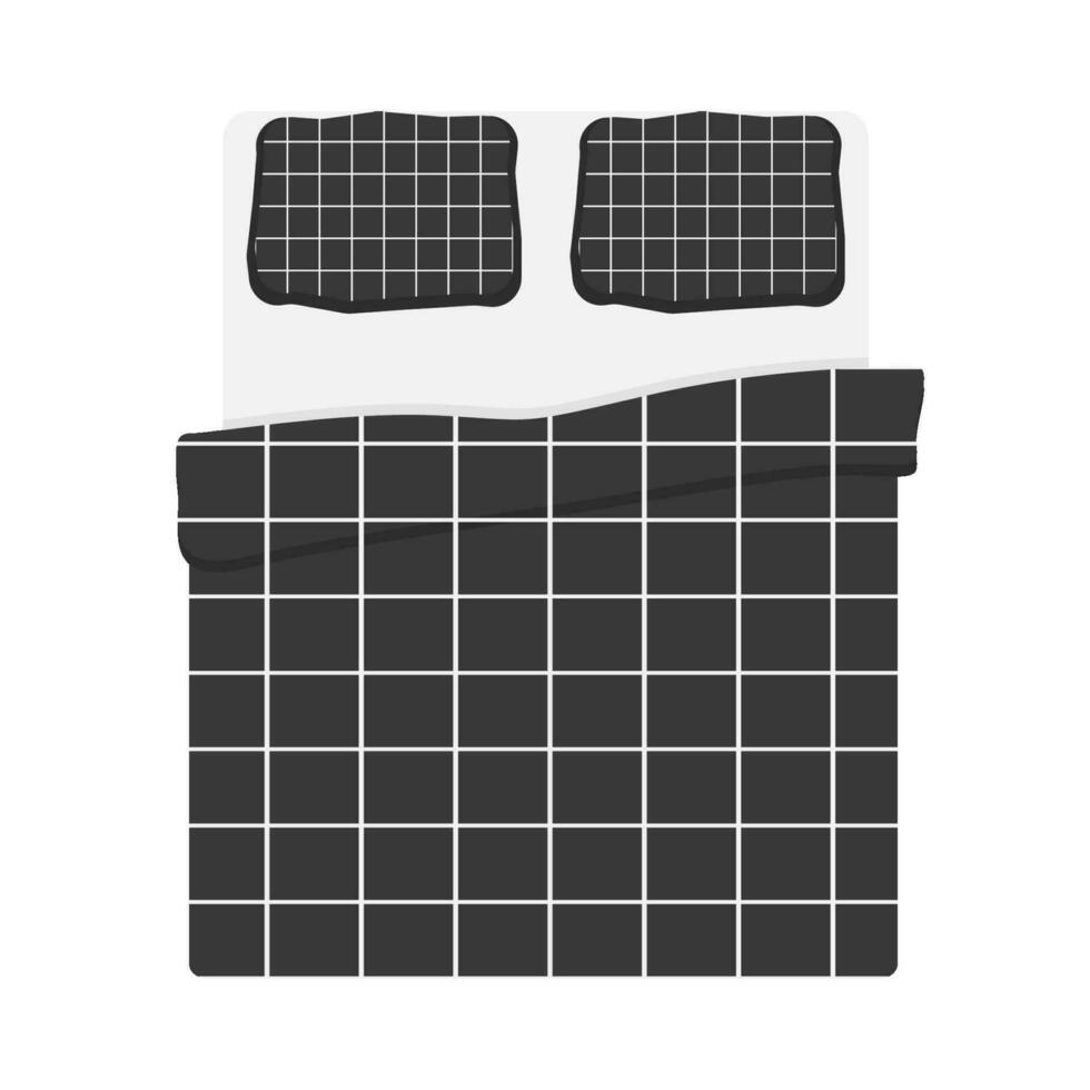 double bed illustration vector