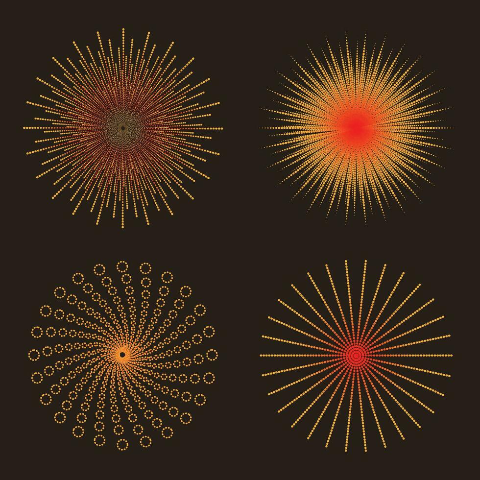 colorful vector mandala design set