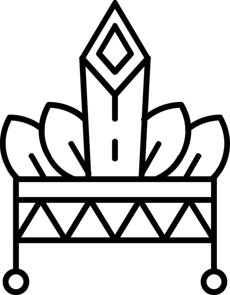 icono de línea de sombrero vector