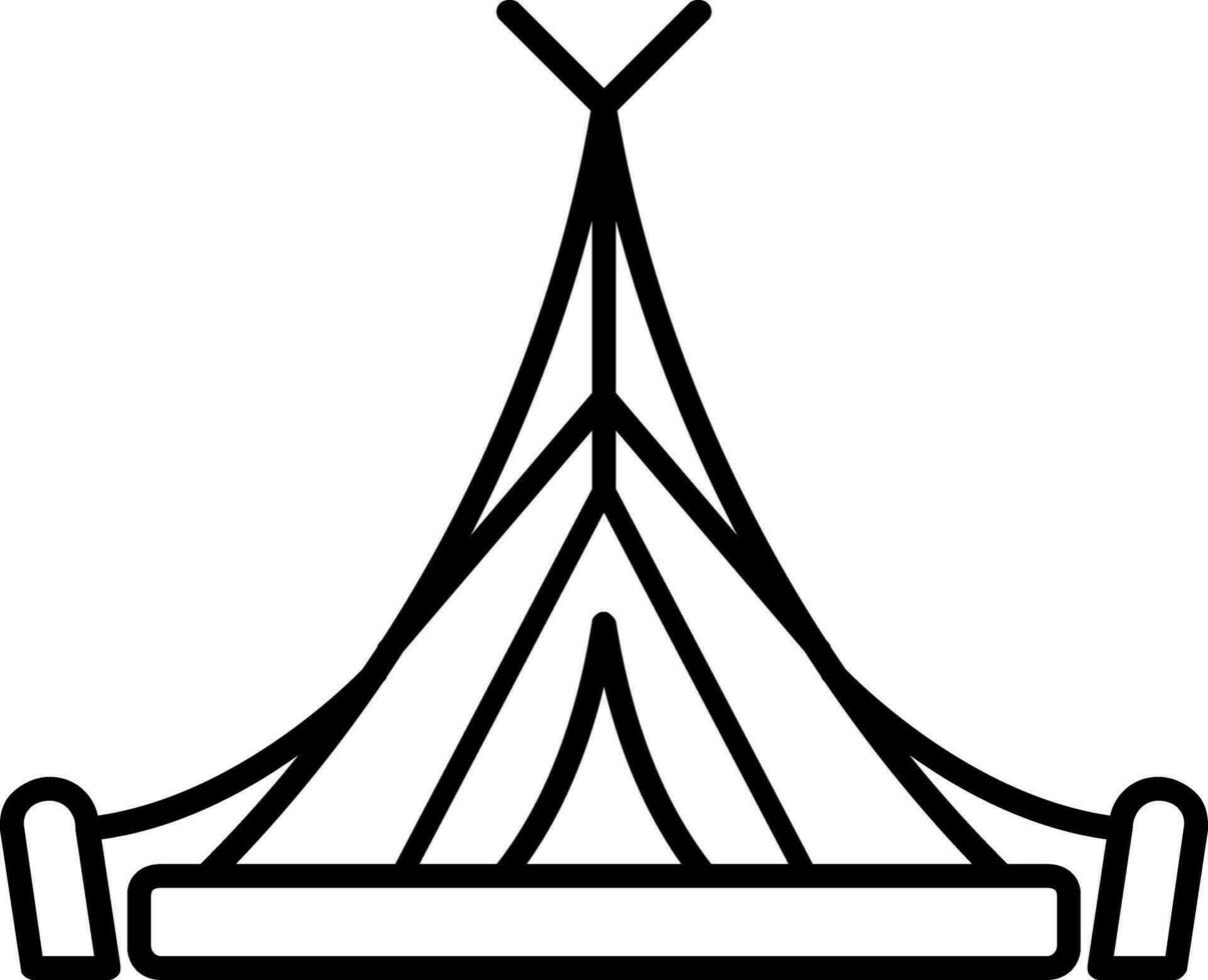 Tent Line Icon vector