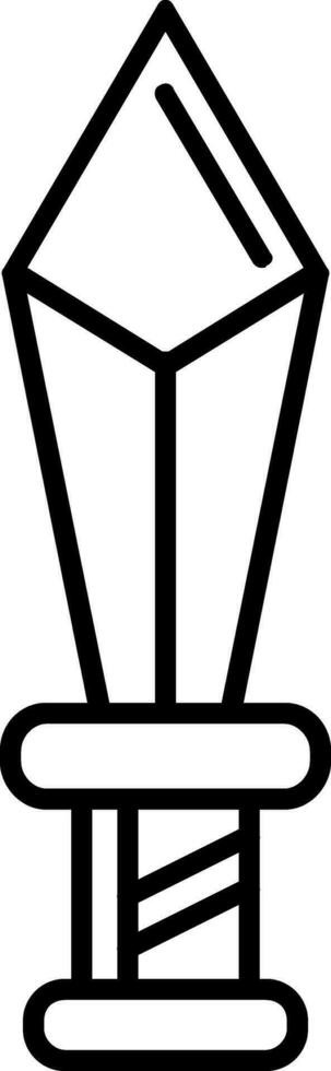 Dagger Line Icon vector