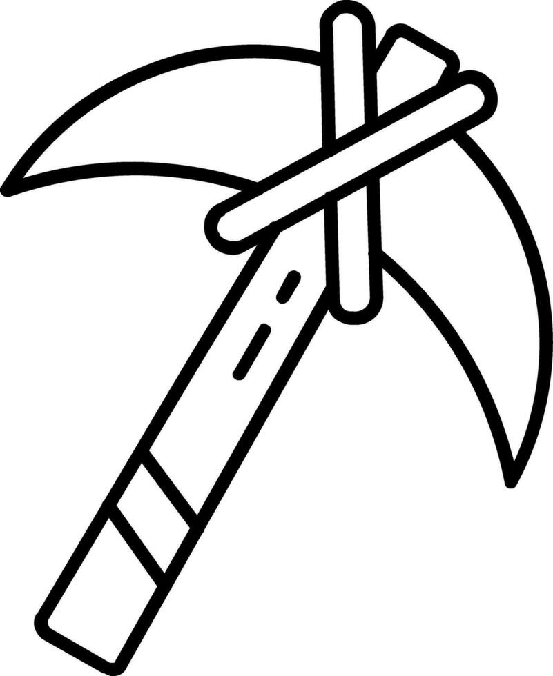 Pickaxe Line Icon vector