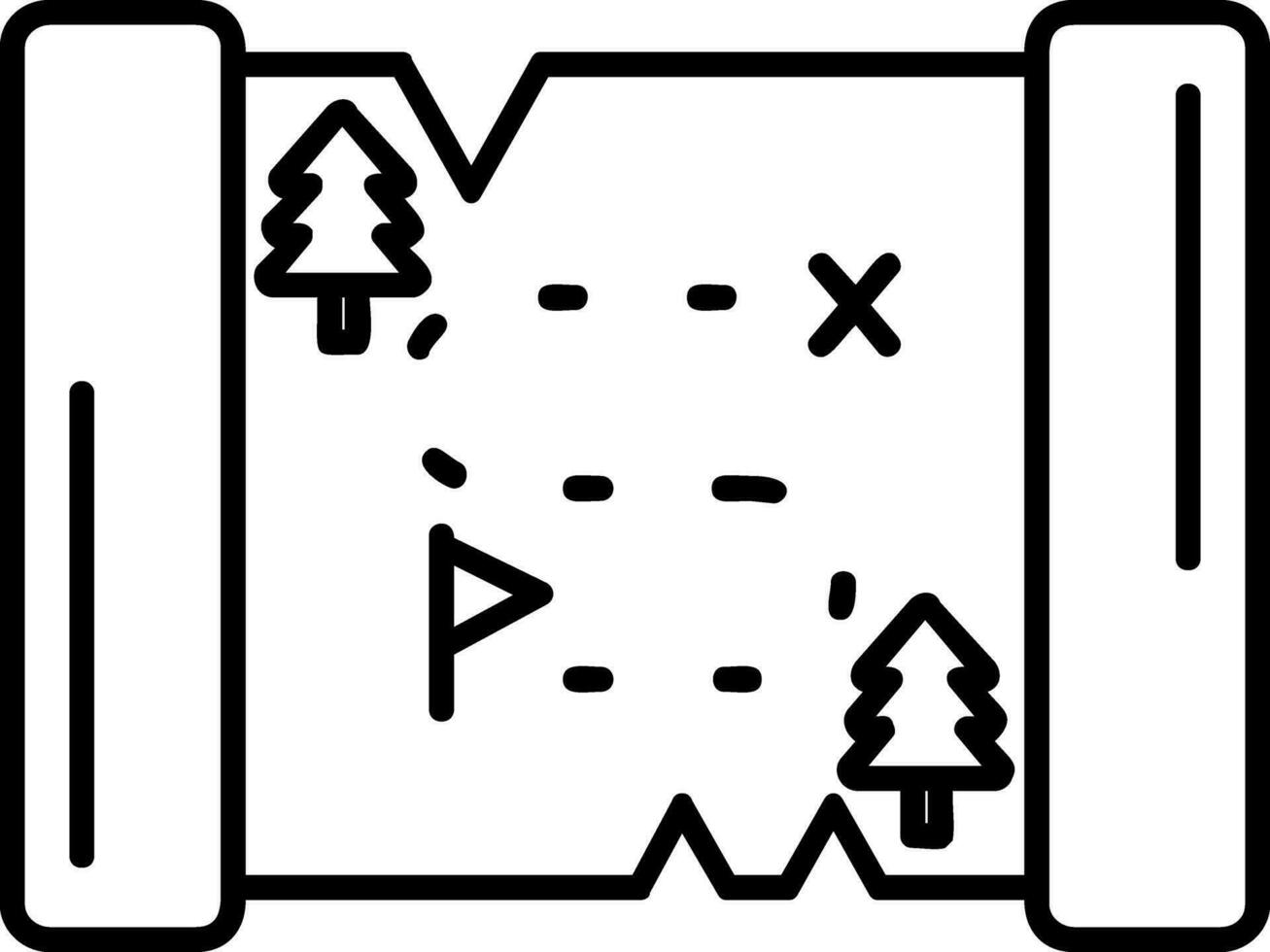 Map Line Icon vector