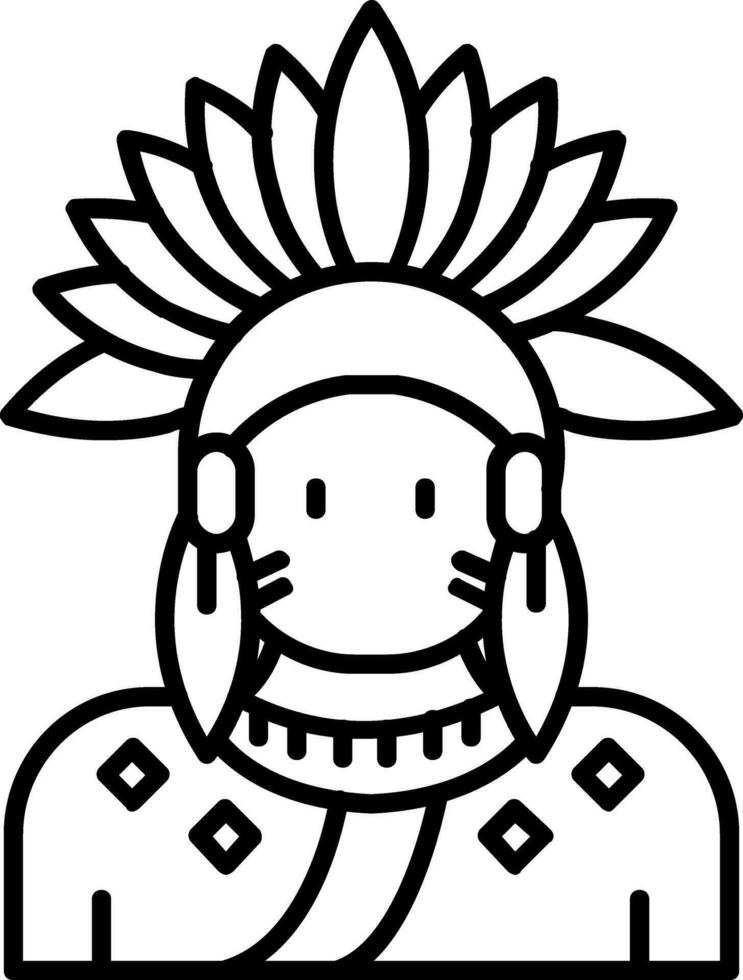 Indian Line Icon vector