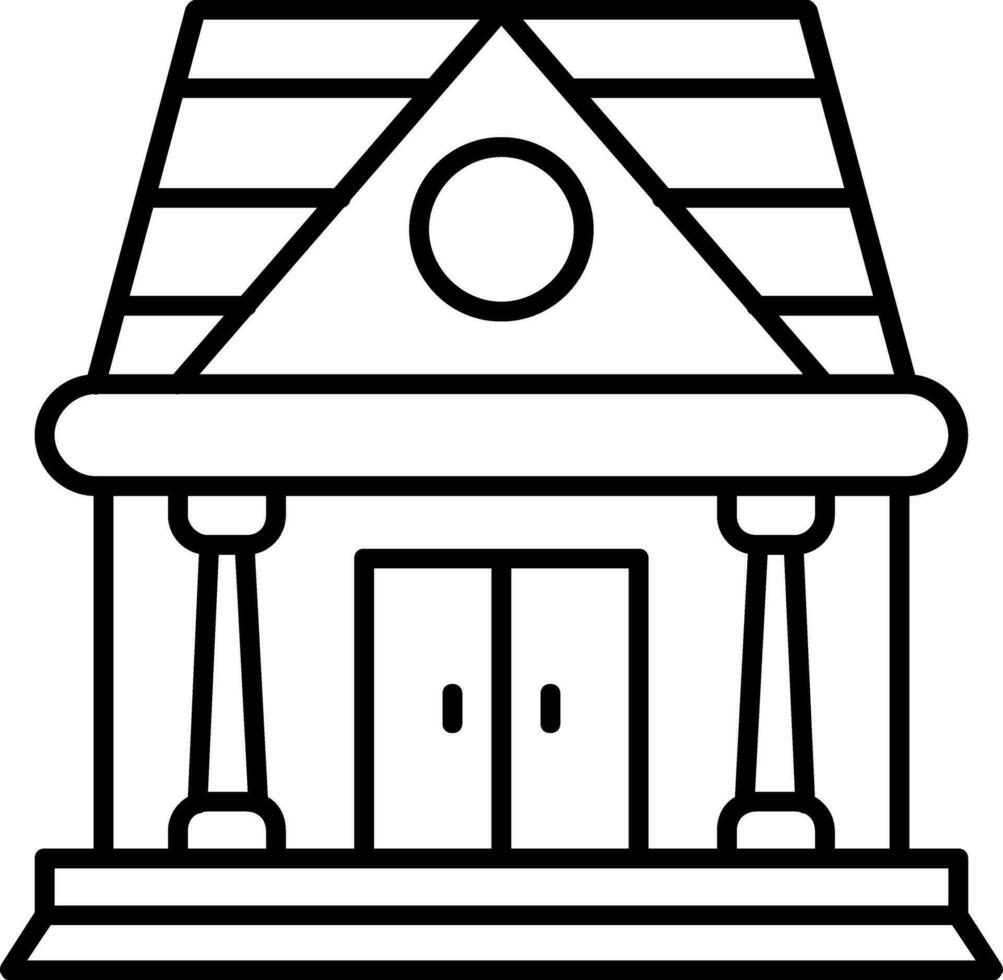 Building Line Icon vector