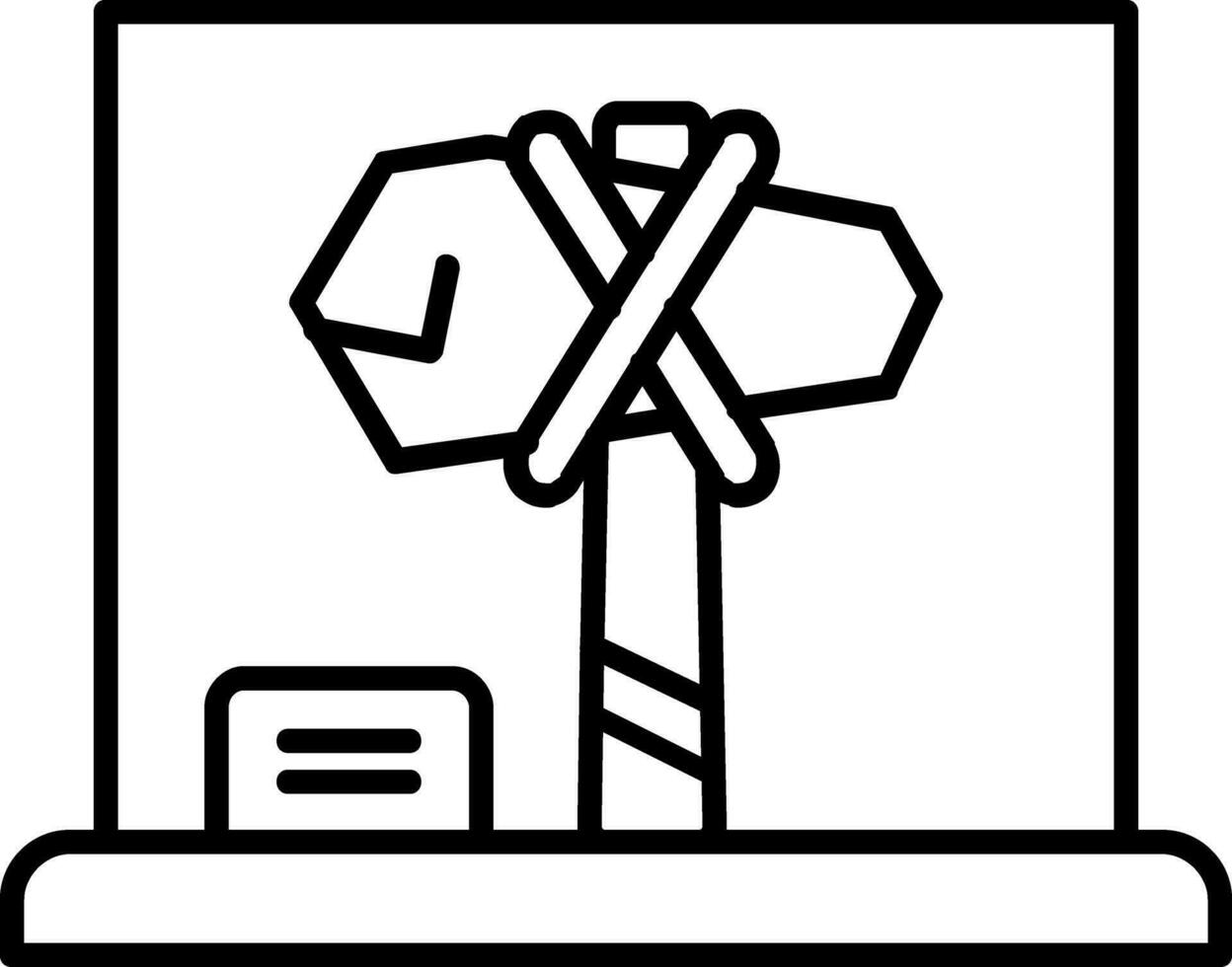 Stone axe Line Icon vector