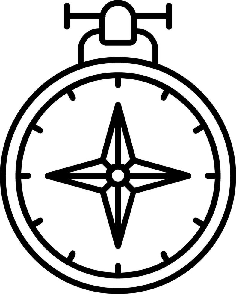 Compass Line Icon vector