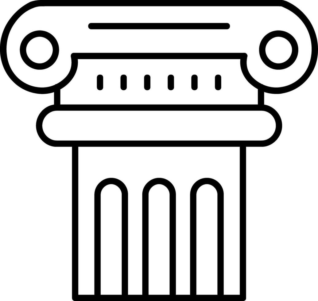 icono de línea de columna vector