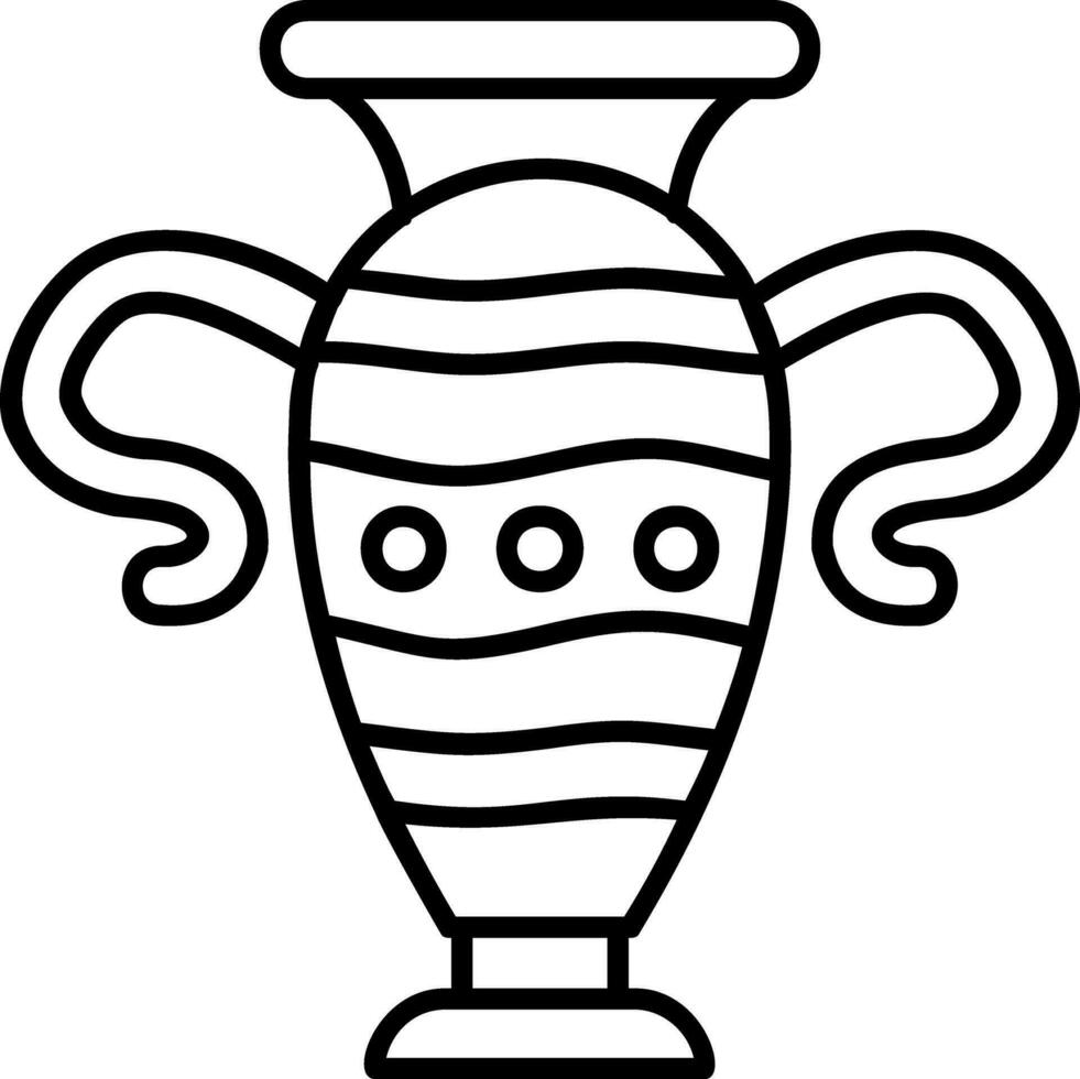 Vase Line Icon vector