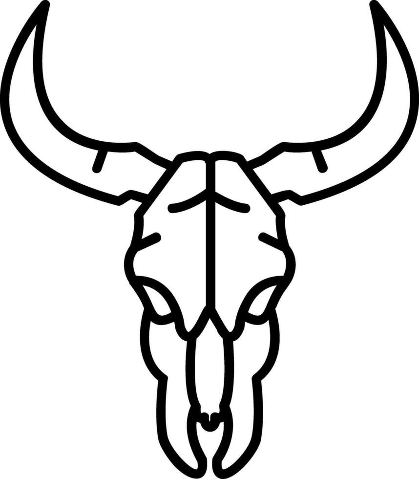 Bull skull Line Icon vector