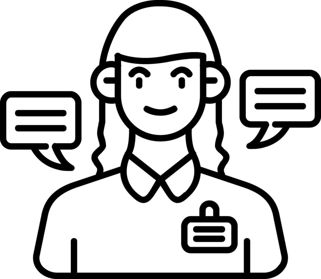Public relation Line Icon vector