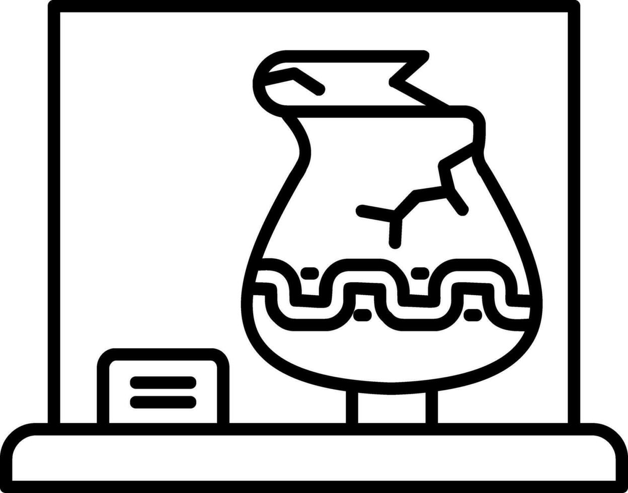 Vase Line Icon vector