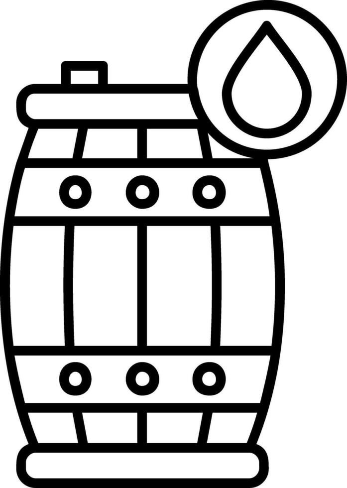 Oil barrel Line Icon vector