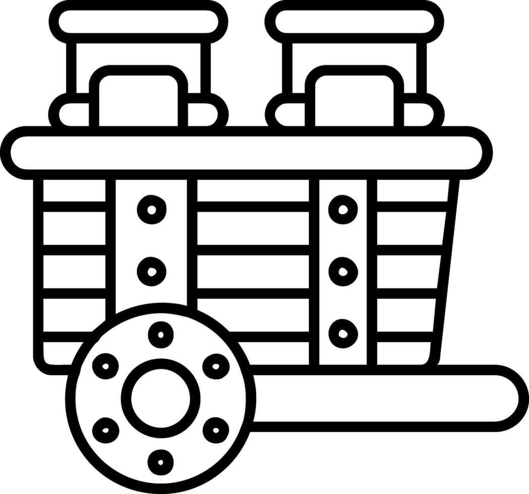 Cart Line Icon vector