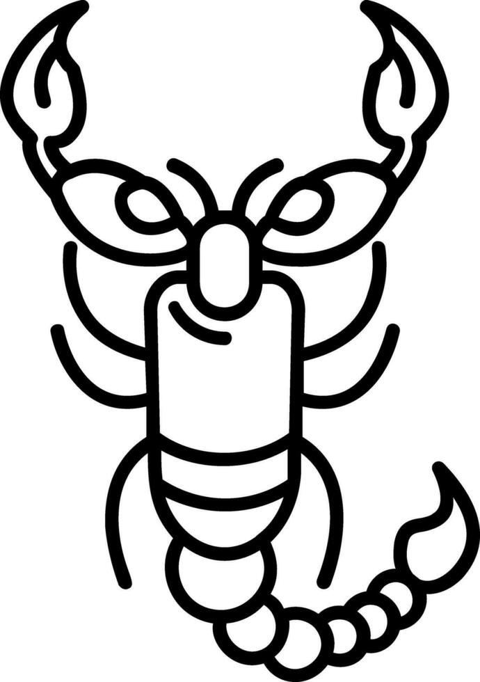 Scorpion Line Icon vector