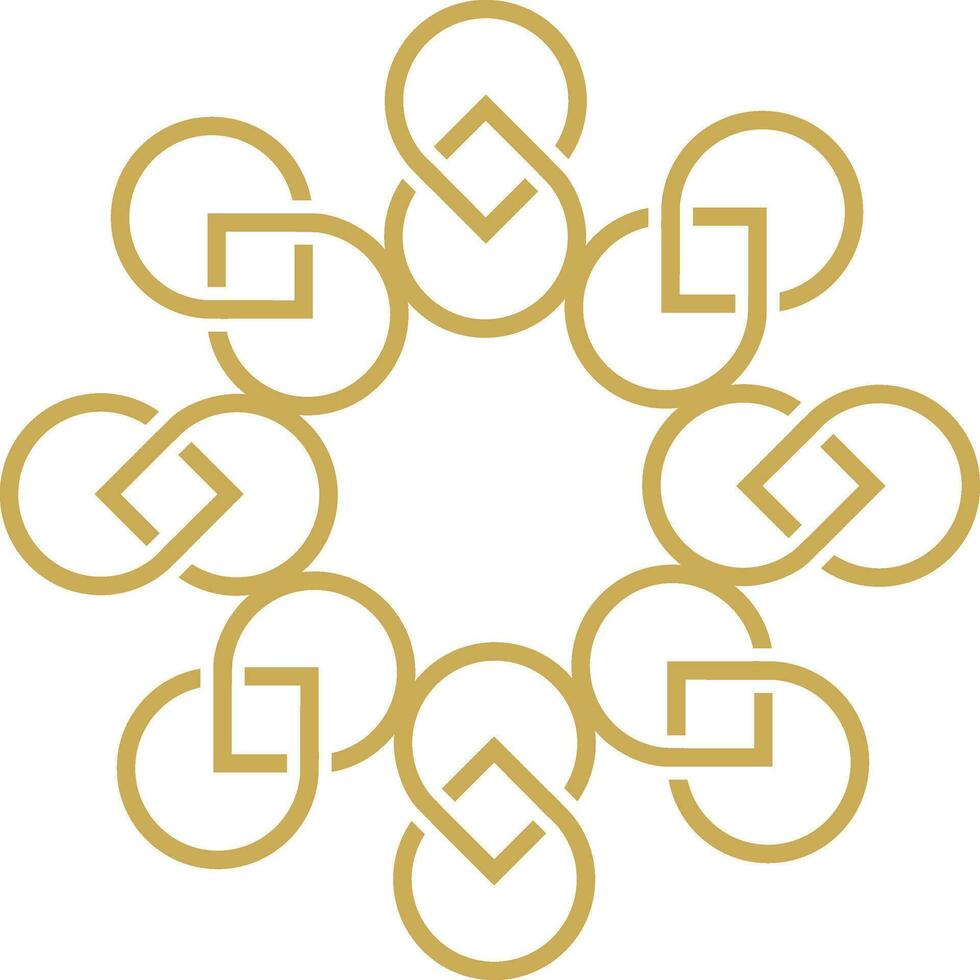 Abstract luxury mandala logo vector element