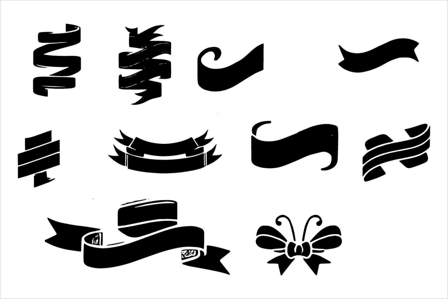 Free Ribon clipart Vector Bundle Set,