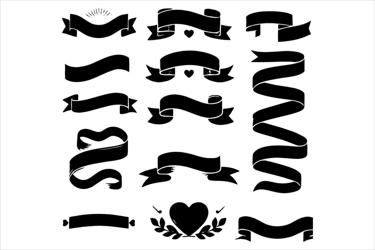 Free Ribon clipart Vector Bundle Set,