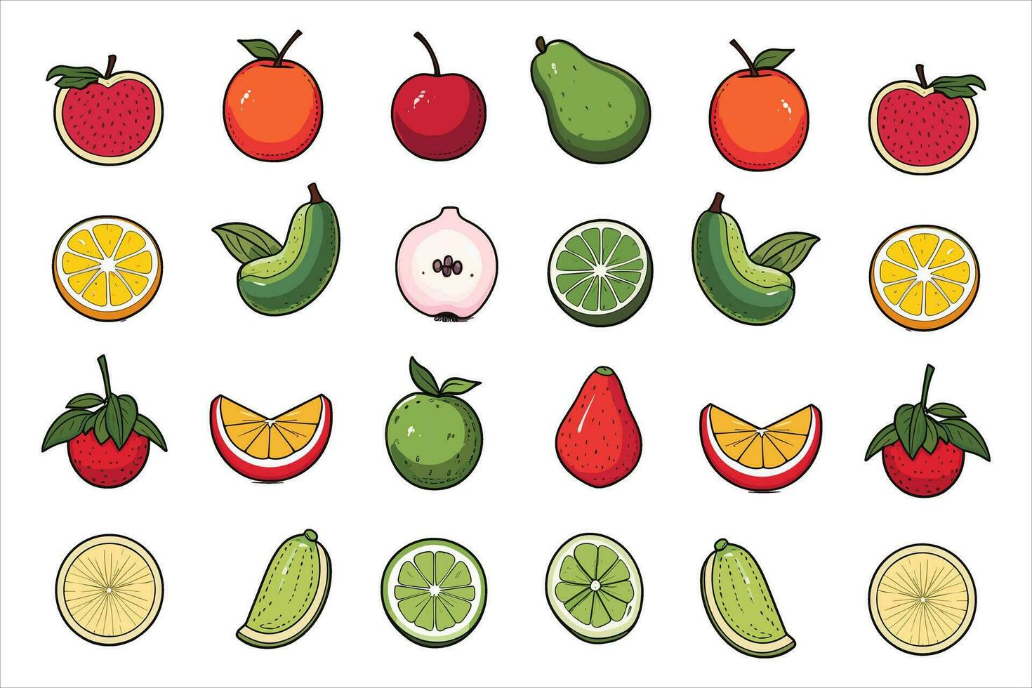 Vegetable food and fruits vector,food vector,fresh food vector, vector