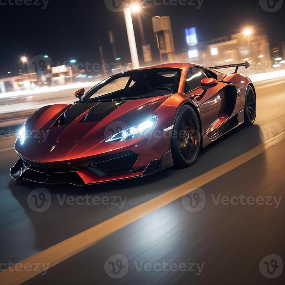 AI generated sports car Ai generate photo