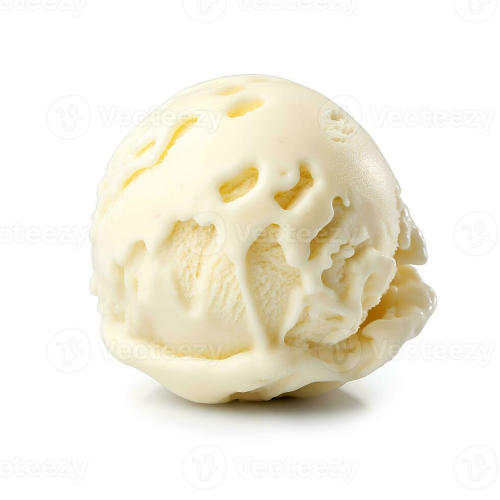 Vanilla ice cream ball photo