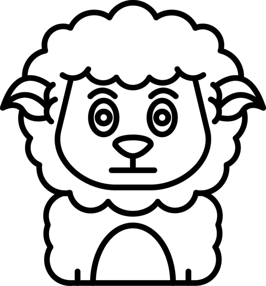 Embarrassed Line Icon vector