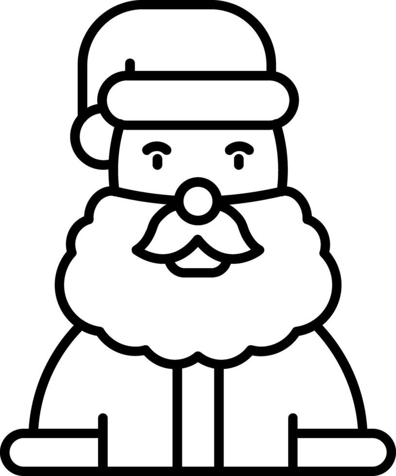 Santa claus Line Icon vector