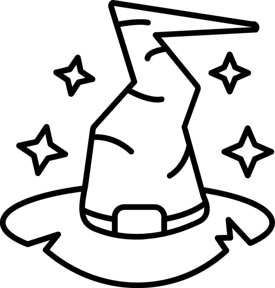 Witch hat Line Icon vector