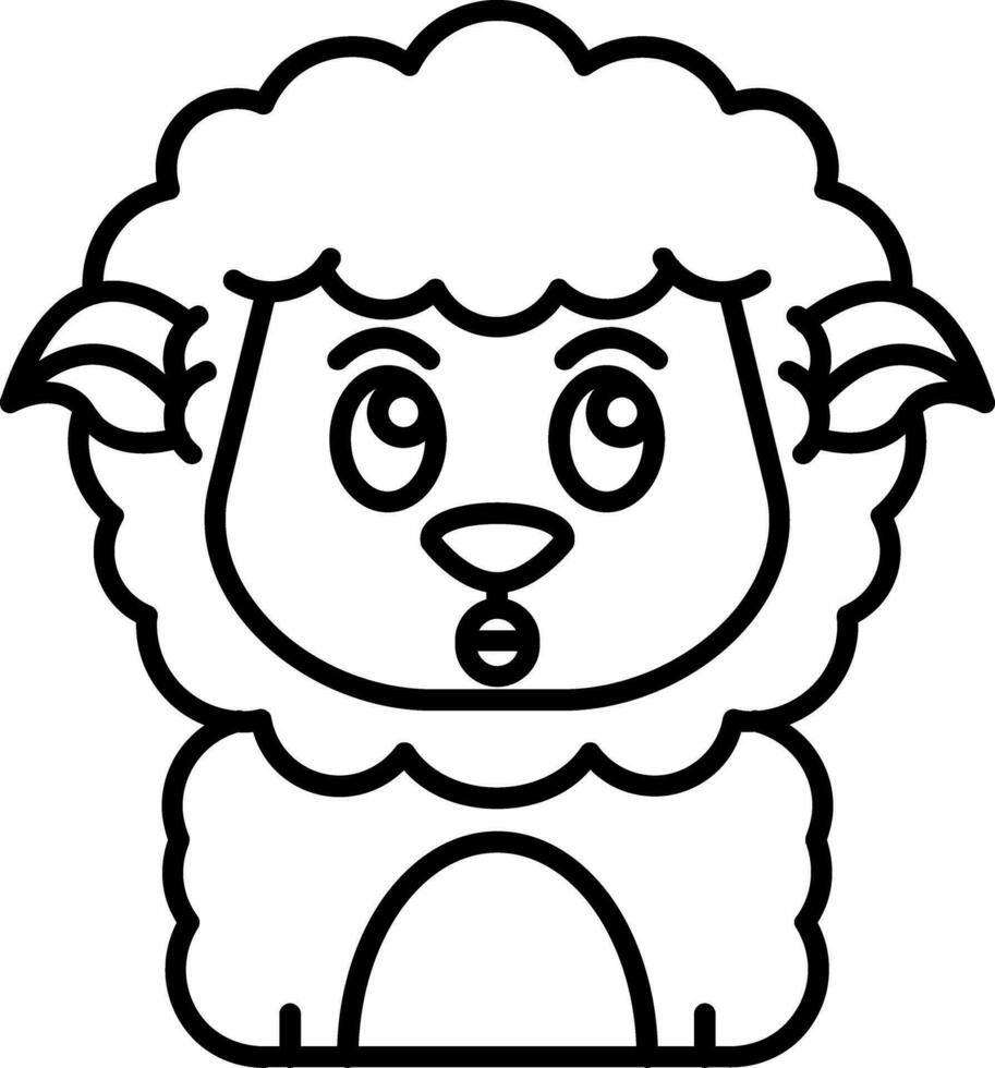 Surprised Line Icon vector