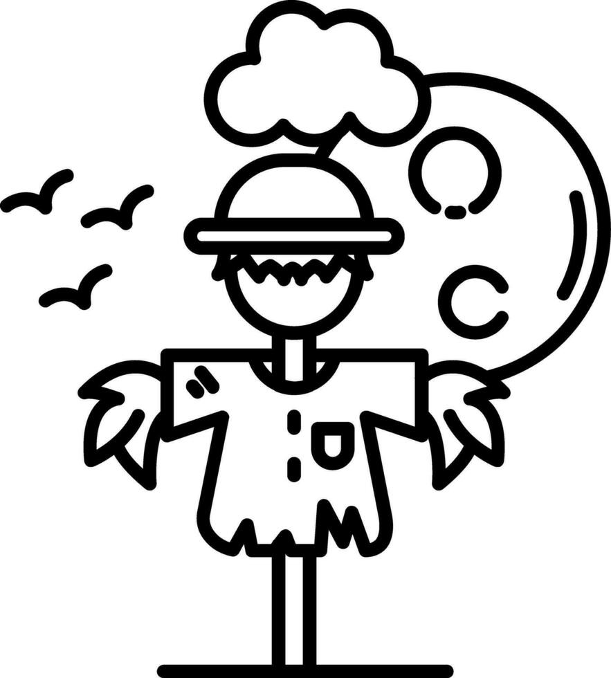 Screcrow Line Icon vector