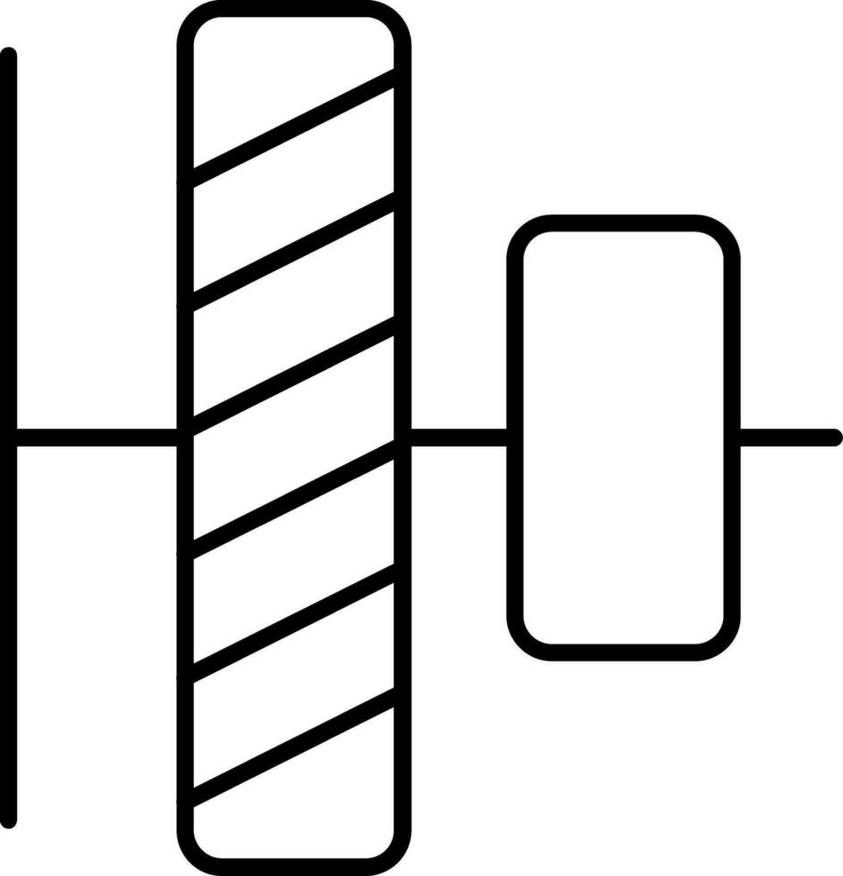 Vertical alignment Line Icon vector