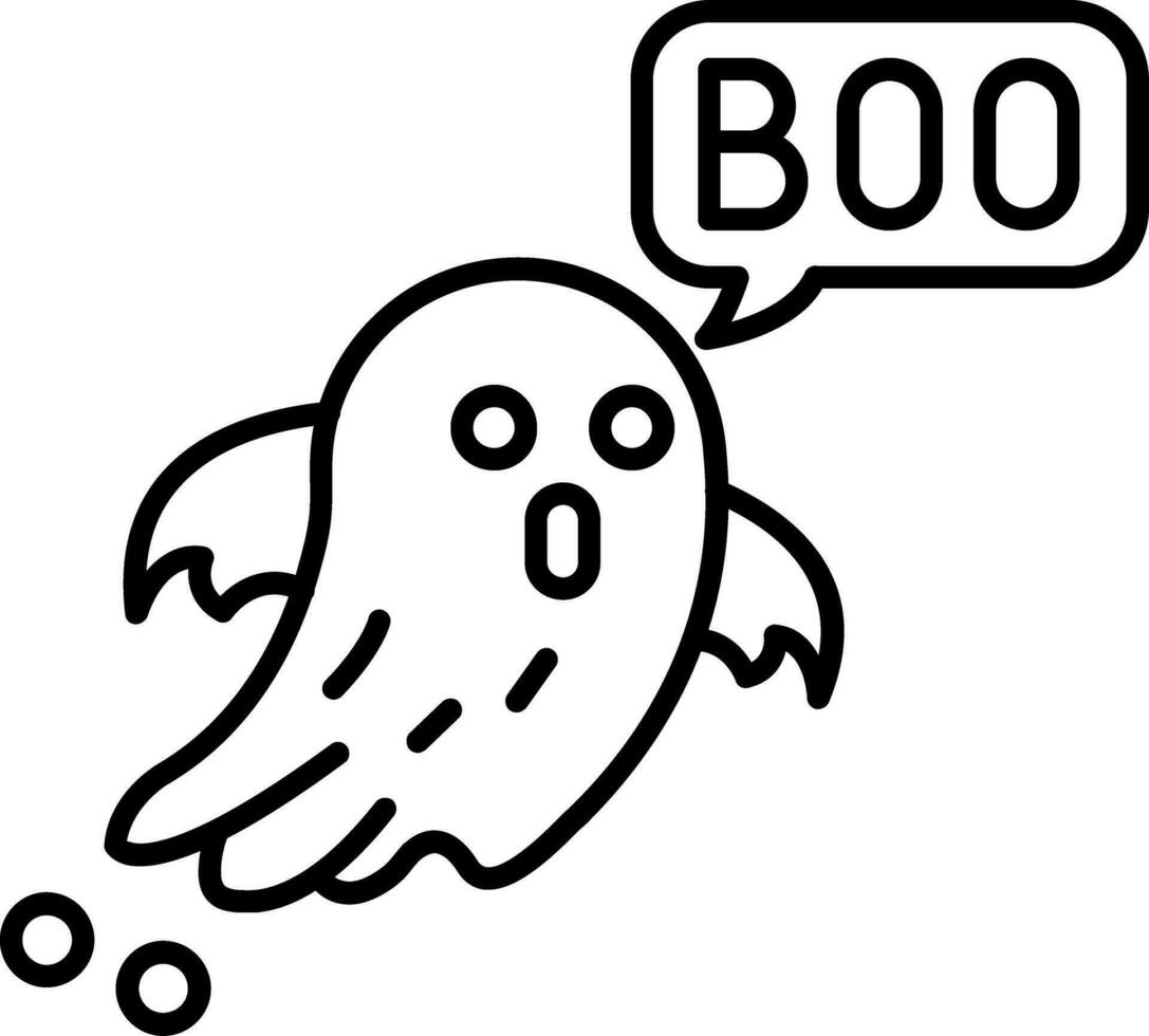 Boo Line Icon vector