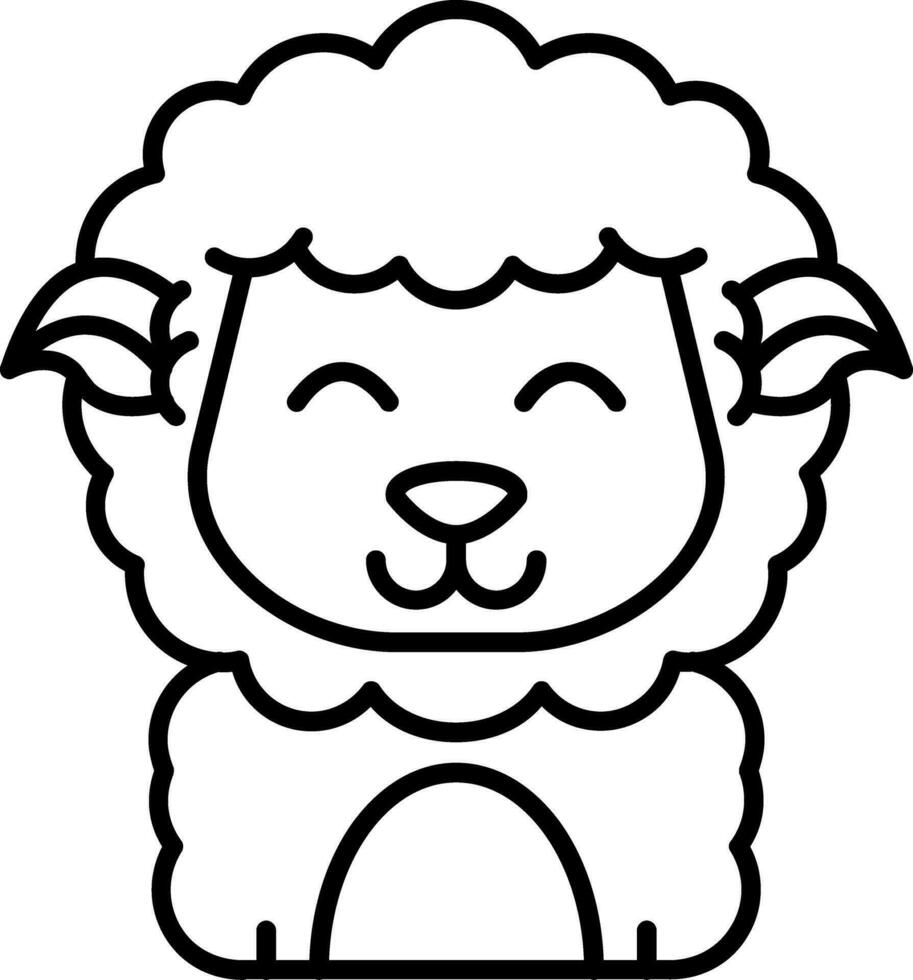 Relieved Line Icon vector