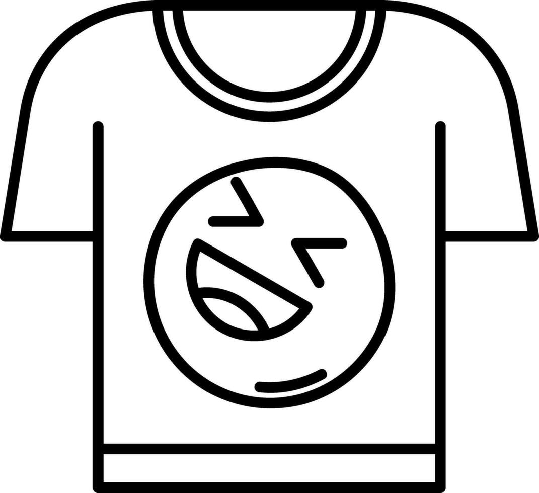 Tee Line Icon vector