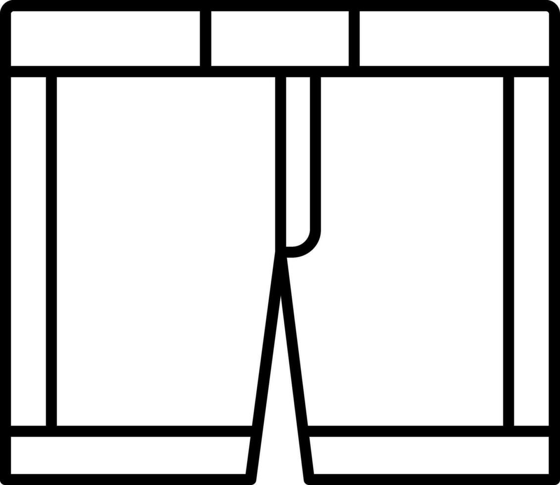 Underwear Line Icon vector