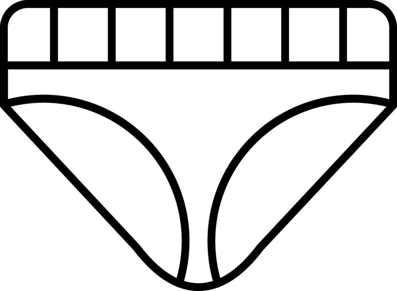 Underwear Line Icon vector