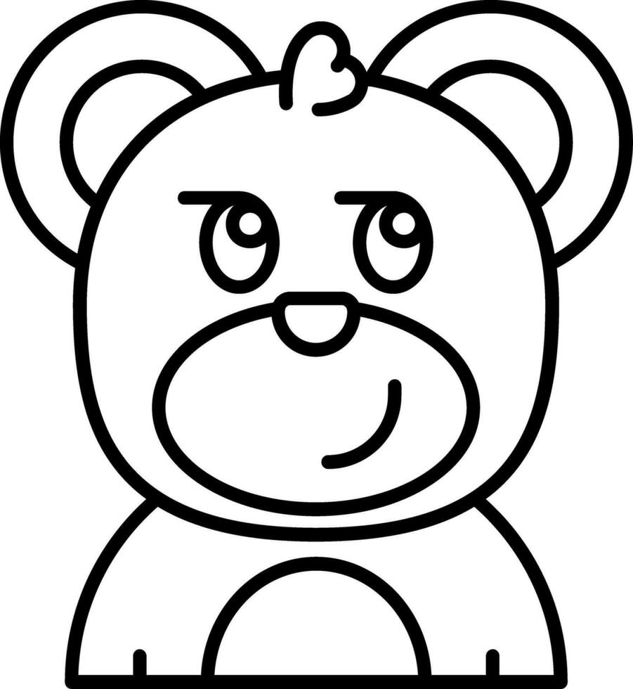 Smirking Line Icon vector