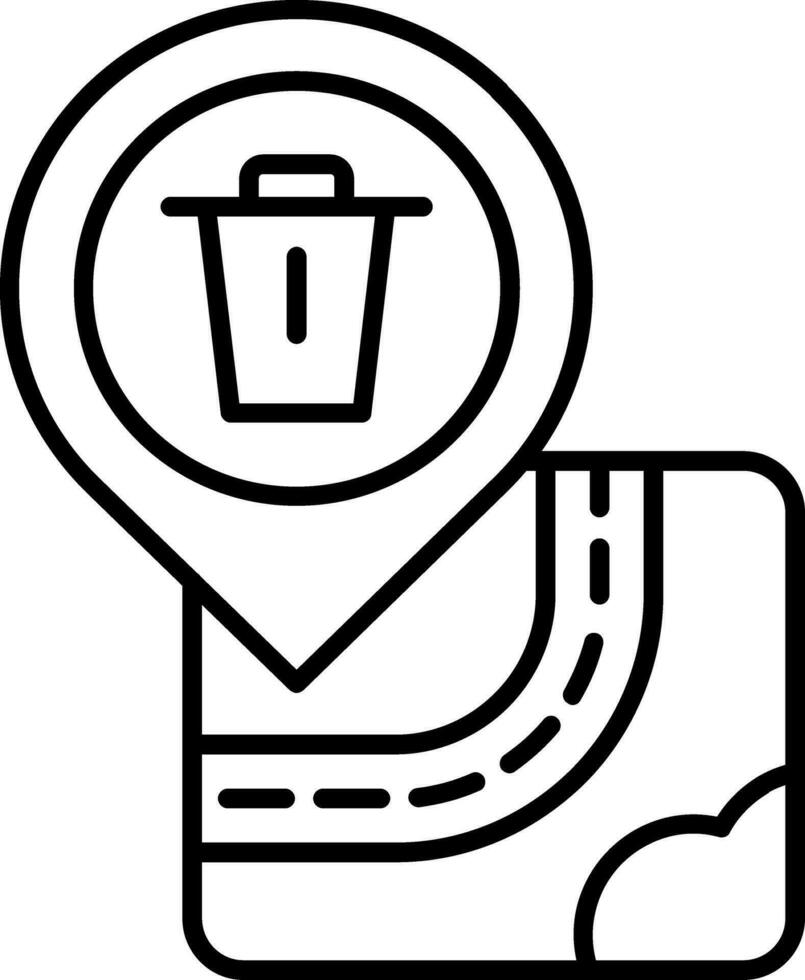 Bin Line Icon vector