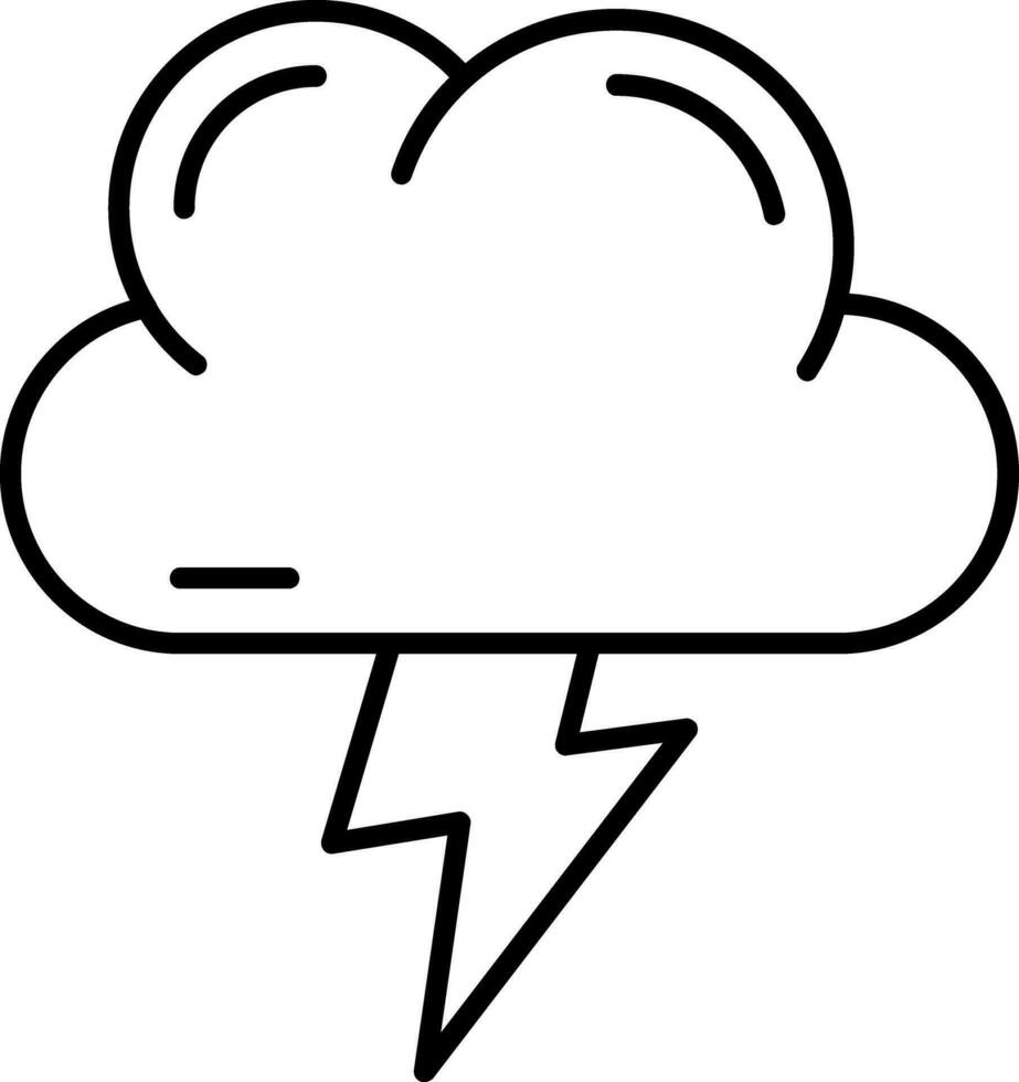 Lightning Line Icon vector