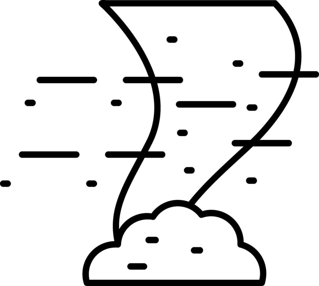 Tornado Line Icon vector